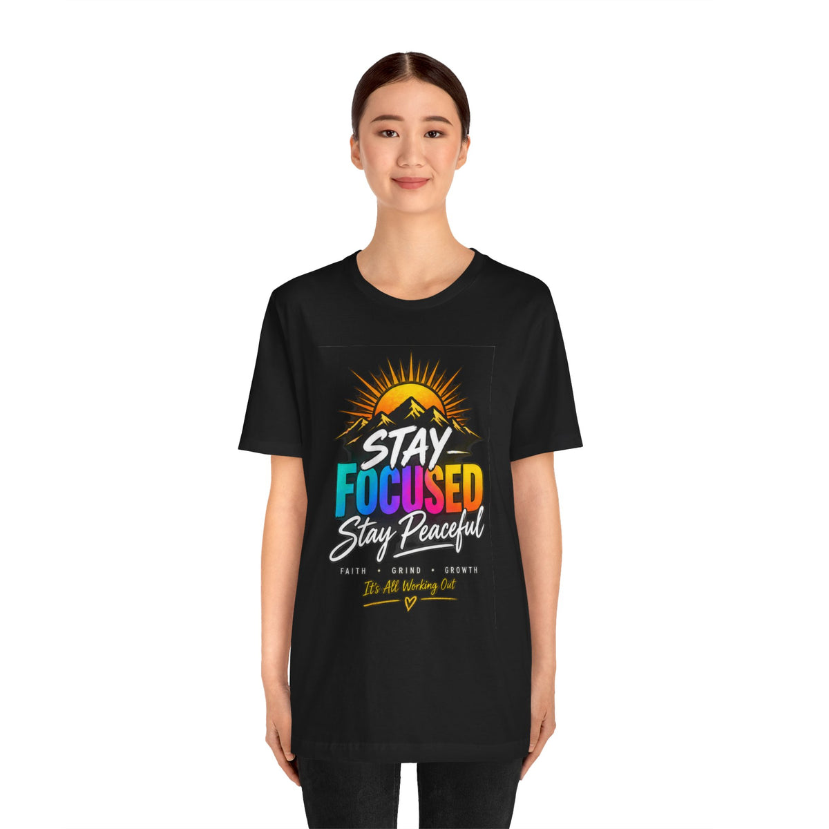 Stay Focused Stay Peaceful Tee | Good Energy Only Graphic T-Shirt