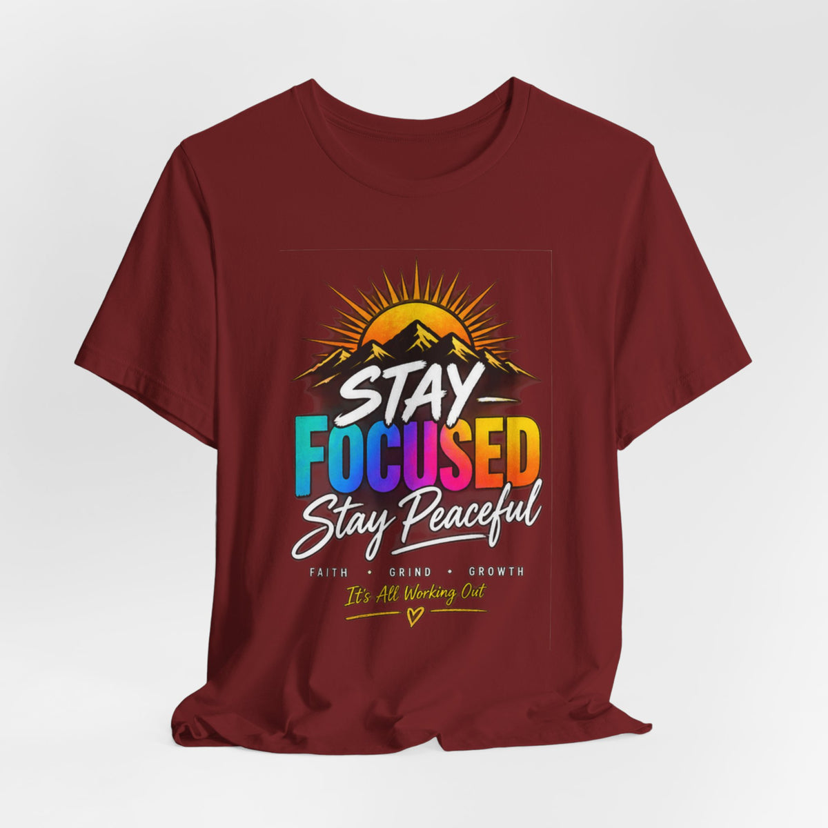 Stay Focused Stay Peaceful Tee | Good Energy Only Graphic T-Shirt