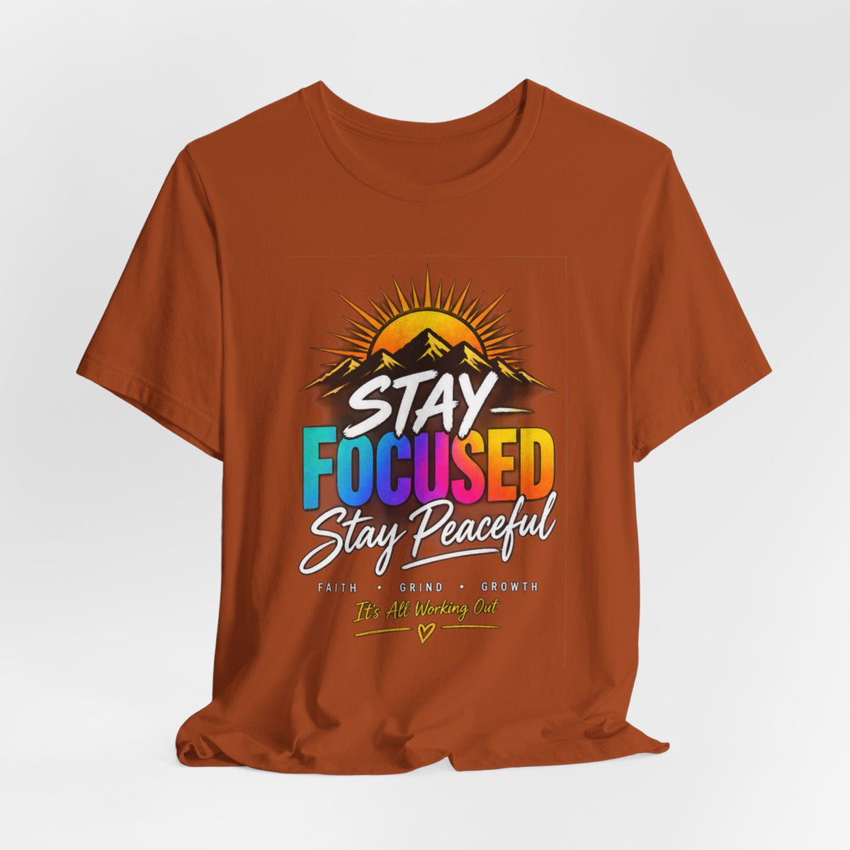 Stay Focused Stay Peaceful Tee | Good Energy Only Graphic T-Shirt