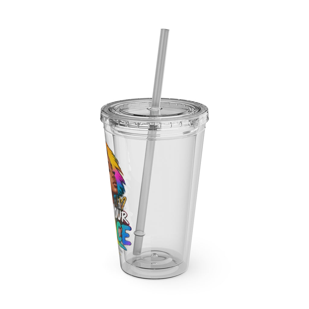 Sunsplash Tumbler with Straw, 16oz